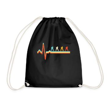 Hockey sur glace Retro Heartbeat - Sac de sport léger - noir - Devant