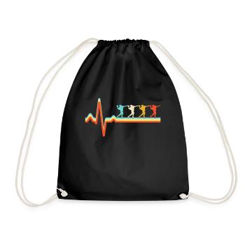 Football Heartbeat Rétro - Sac de sport léger - noir - Devant