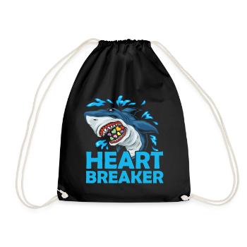 Heartbreaker Shark Anti-Saint-Valentin Célébration en solo - Sac de sport léger - noir - Devant