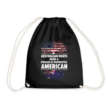 Born Australian Australia American USA Citizenship - Drawstring Bag - black - Front