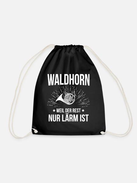 Waldhorn Waldhornspieler Waldhornist - Turnbeutel - Schwarz