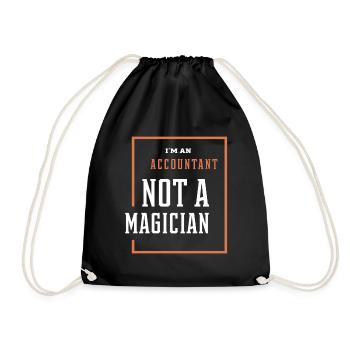 I'm An Accountant Not A Magician - Accountant Funn - Drawstring Bag - black - Front