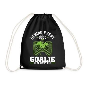 Eishockey Tormann Goalie , Eis Hockey - Turnbeutel - Schwarz - Vorne