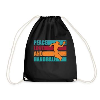 Équipe de handball, club, entraîneur, entraîneur, joueur - Sac de sport léger - noir - Devant