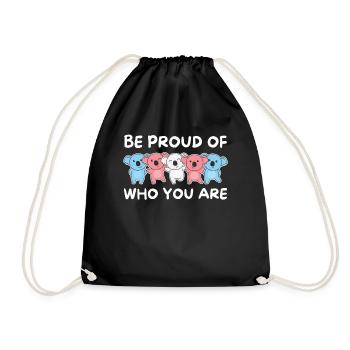 Drapeau trans Gay Pride LGBTQ Koala - Sac de sport léger - noir - Devant