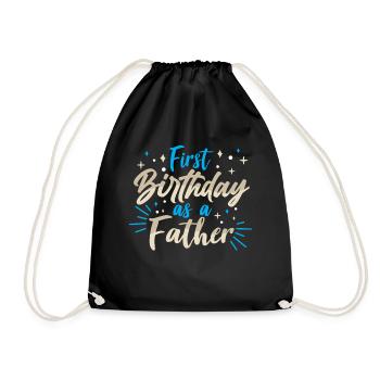 First birthday as father daddy daddy party - Drawstring Bag - black - Front