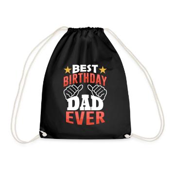 Best Birthday Daddy Party Daddy - Drawstring Bag - black - Front