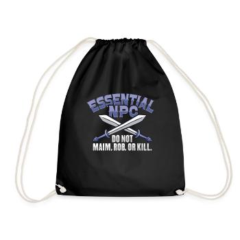 Larp Npc Rpg Role-player Larper - Drawstring Bag - black - Front