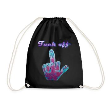 Fuck off - Turnbeutel - Schwarz - Vorne