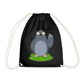 Mole glasses - Drawstring Bag - black - Front