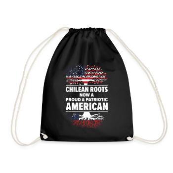 Né Chilien Chili États-Unis - Sac de sport léger - noir - Devant