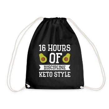 Keto-Diät Avocado Frucht Gewichtsverlust - Turnbeutel - Schwarz - Vorne