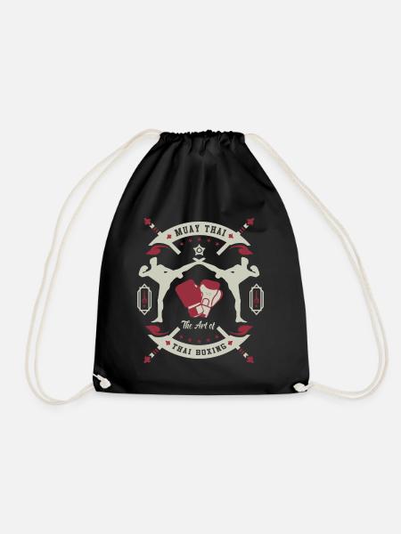 Muay Thai Boxen Kickboxen Art of Thai Boxing - Turnbeutel - Schwarz