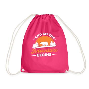 Und Das Abenteuer Beginnt - Turnbeutel - Fuchsia - Vorne