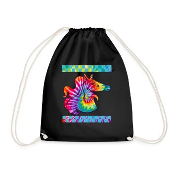 Dia De Los Muertos Shirt, Unicorn Sugar Skull Tee - Drawstring Bag - black - Front