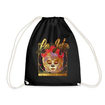 Chemise Dia de los Muertos, crânes en sucre La Jefa - Sac de sport léger - noir - Devant