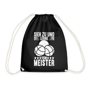 Boule Boulespieler - Turnbeutel - Schwarz - Vorne