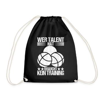 Boule Boulespieler - Turnbeutel - Schwarz - Vorne
