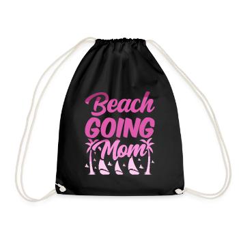 Beach visit mother beach holiday Beach beach - Drawstring Bag - black - Front