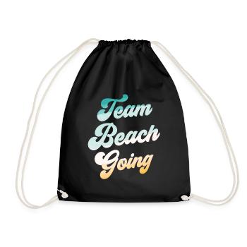 Team Beachgoing Strandurlaub Strand Strandgänger - Turnbeutel - Schwarz - Vorne