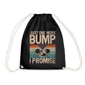 Billiards Funny Saying & Men's Snooker Design - Drawstring Bag - black - Front