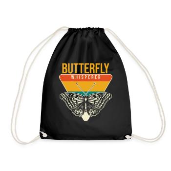 Schmetterlinge Schmetterling Flüsterer - Turnbeutel - Schwarz - Vorne