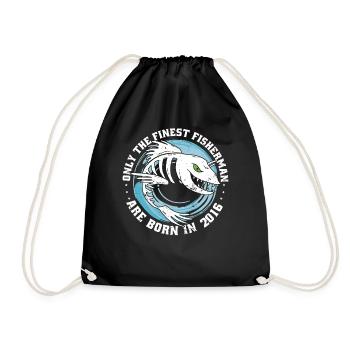 Angler millésime 2016 anniversaire né drôle - Sac de sport léger - noir - Devant