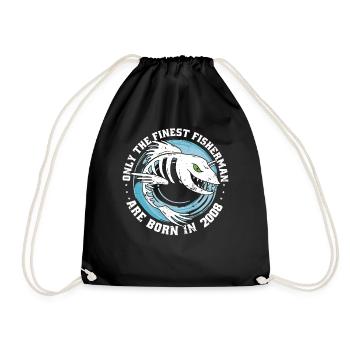 Angler millésime 2008 anniversaire né drôle - Sac de sport léger - noir - Devant