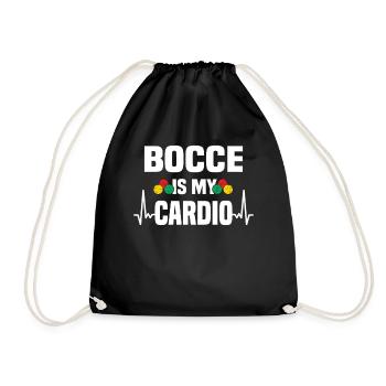 Boccia Petanque Boule Boccia Player Lyonnais - Drawstring Bag - black - Front