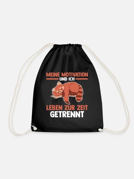 Meine Motivation und ich leben zur Zeit getrennt - Turnbeutel - Schwarz
