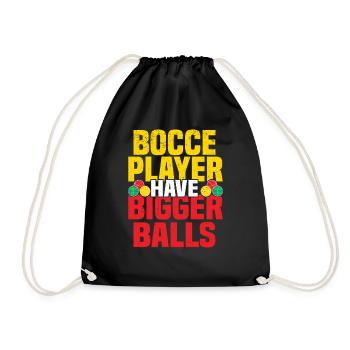 Boccia Petanque Boule Bocciaspieler Lyonnais - Turnbeutel - Schwarz - Vorne