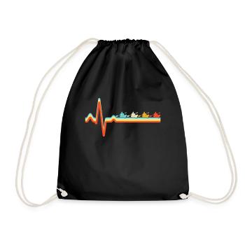 Kayak Retro Heartbeat - Sac de sport léger - noir - Devant