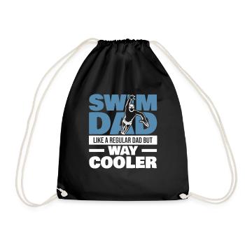 Schwimmer Papa - Turnbeutel - Schwarz - Vorne