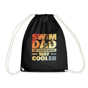 Schwimm Dad - Turnbeutel - Schwarz - Vorne