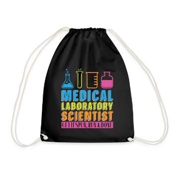 Laboratory Laboratory Technician Chemistry Science Gift - Drawstring Bag - black - Front