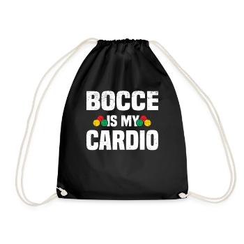 Boccia Petanque Boule Boccia Player Lyonnais - Drawstring Bag - black - Front