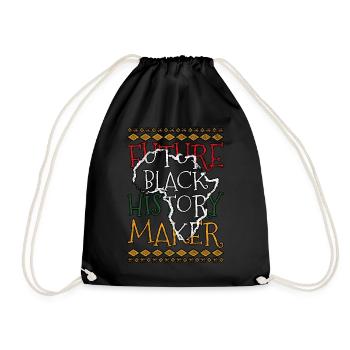 Future Black History Maker Black History Month - Drawstring Bag - black - Front