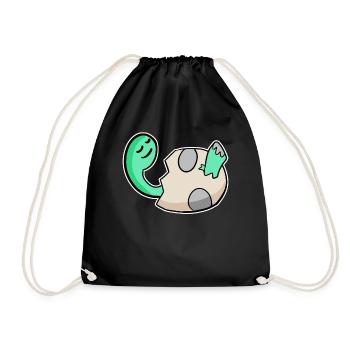 Dino Baby Motif - Drawstring Bag - black - Front