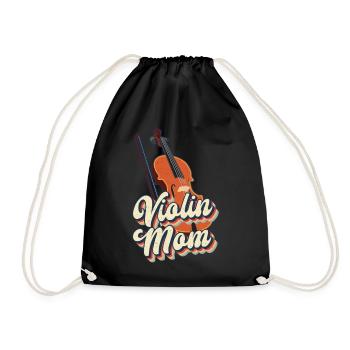 Violon Violoniste Maman Rétro Vintage - Sac de sport léger - noir - Devant