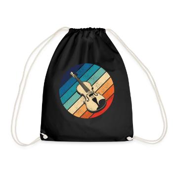 Violon Violoniste Rétro Vintage - Sac de sport léger - noir - Devant