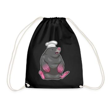 Mole Chef Chef Hat Cooking - Drawstring Bag - black - Front