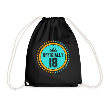 Enfant officiel de dix-huit ans 18e anniversaire - Sac de sport léger - noir - Devant
