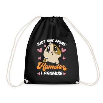 Nur Noch Ein Hamster Versprochen Besitzer Haustier - Turnbeutel - Schwarz - Vorne