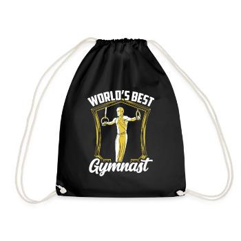 Der Beste Turner Der Welt Gymnast Gymnastik - Turnbeutel - Schwarz - Vorne