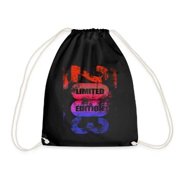 Limited Edition 2003 - Birthday - Vintage - Drawstring Bag - black - Front