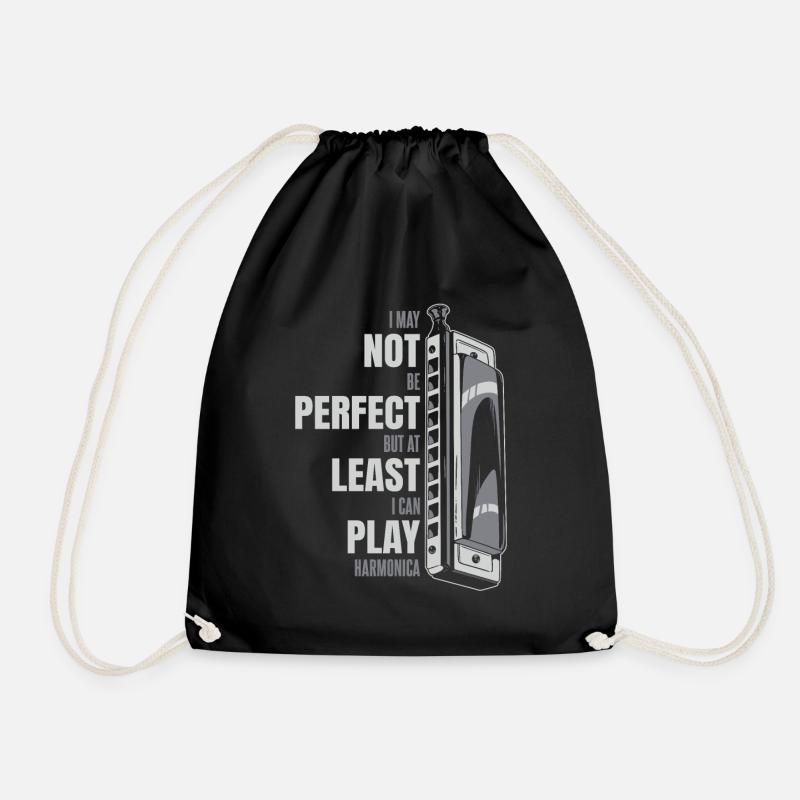 Harmonica Harmonica Instrument Music - Drawstring Bag - black