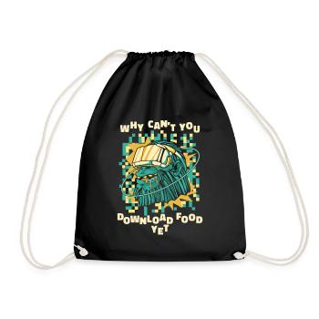 VR Virtual Reality Gaming Gamer Video Games - Drawstring Bag - black - Front