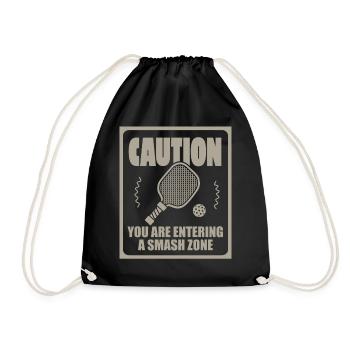 Men's Pickleball Sports Funny Pickleball Design - Drawstring Bag - black - Front
