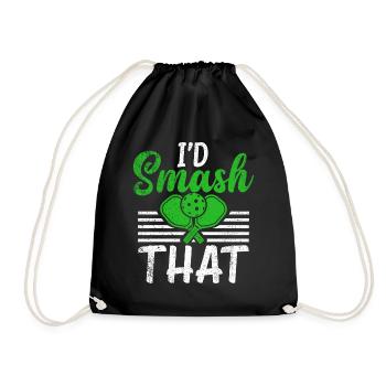 Men's Pickleball Sports Funny Pickleball Design - Drawstring Bag - black - Front