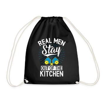 Men's Pickleball Sports Funny Pickleball Design - Drawstring Bag - black - Front